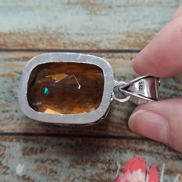 MORGANITE Sterling Silver Pendant